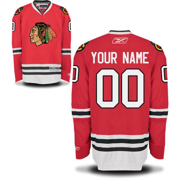 Reebok Chicago Blackhawks Custom Youth Premier Home NHL Jersey